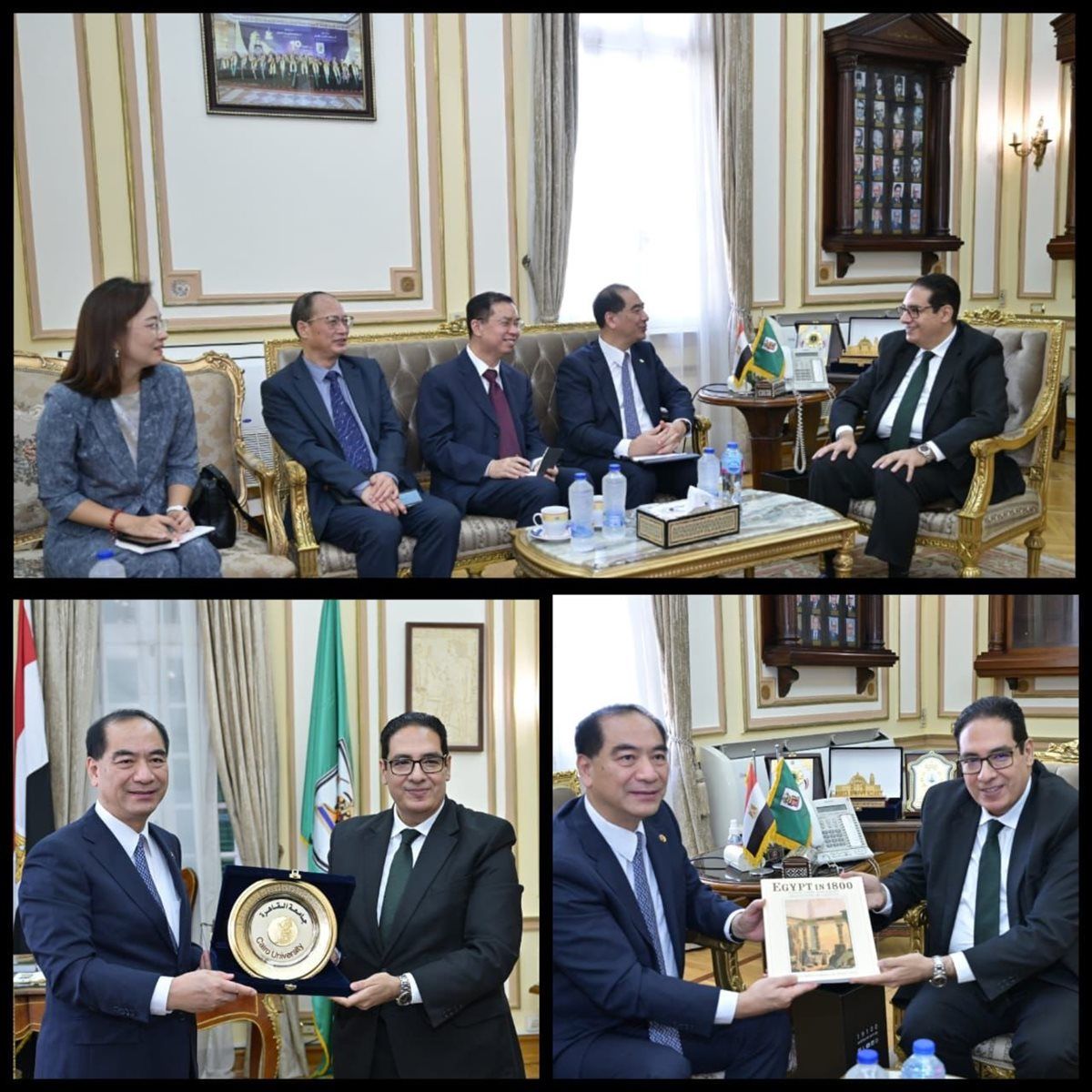 رئيس جامعة القاهرة يستقبل رئيس جامعة بكين لبحث تعزيز التعاون المشترك بين الجامعتين.