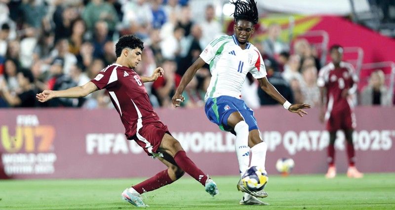 قطر تخسر اللقاء الافتتاحي أمام إيطاليا فـي كأس العالم تحت 17 سنة بالدوحة