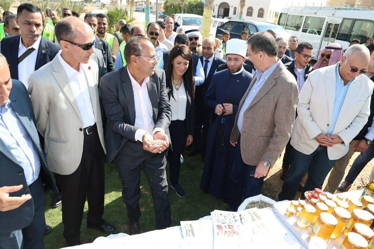 وزراء التخطيط والزراعة والأوقاف ومحافظ جنوب سيناء يفتتحون "مركز التميز لتحلية المياه" و"البنك الإقليمي للجينات"