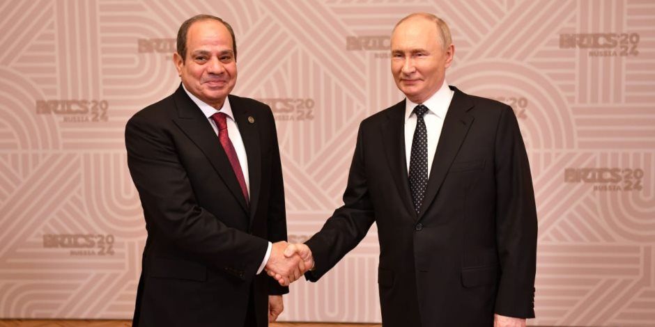 الرئيس السيسي وبوتين يشاركان فى مراسم تركيب هيكل احتواء مفاعل الضبعة