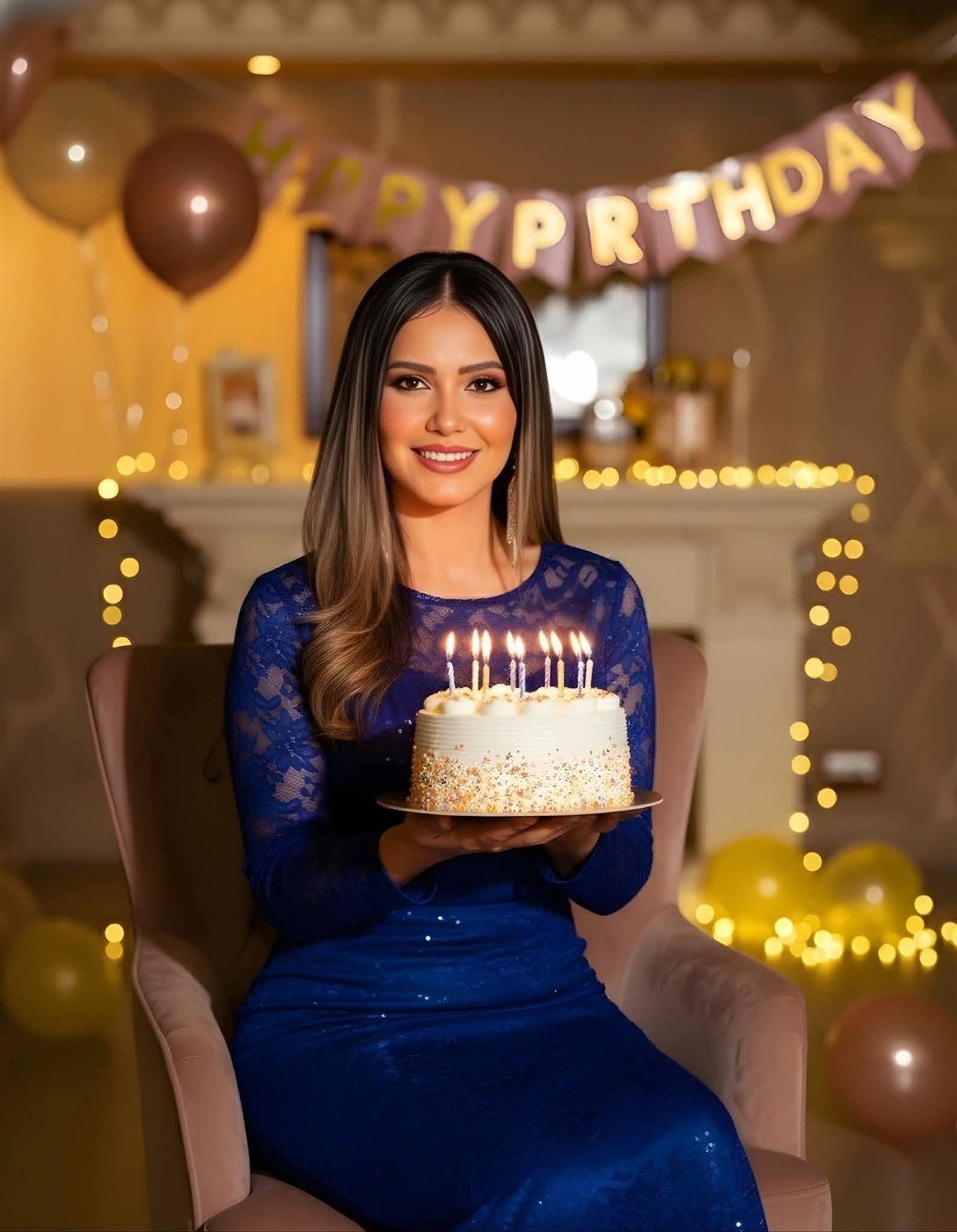 ايناس عز الدين تحتفل بعيد ميلادها بإطلالة مبهجة..صور