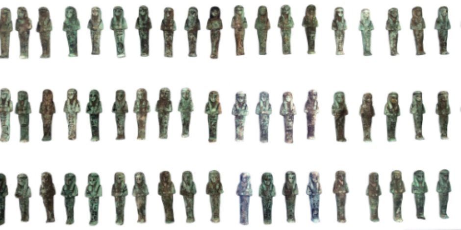 كشف أثري بالشرقية.. 225 تمثالا من الأوشابتي الخاصة بالملك شوشنق الثالث