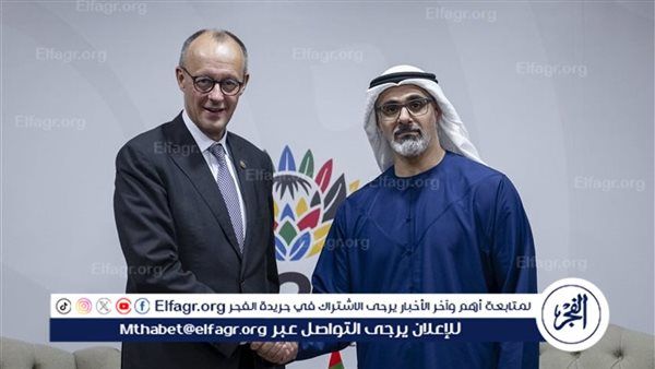 خالد بن محمد بن زايد يبحث مع المستشار الألماني دعم الخطط التنموية المستدامة