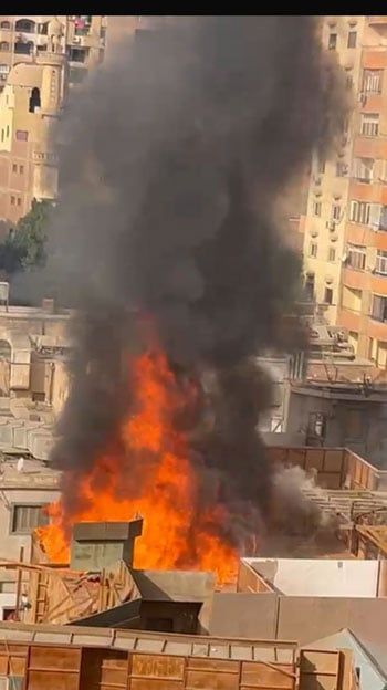 اندلاع حريق فى ستوديو مصر بالمريوطية والحماية المدنية تحاول السيطرة.. صور