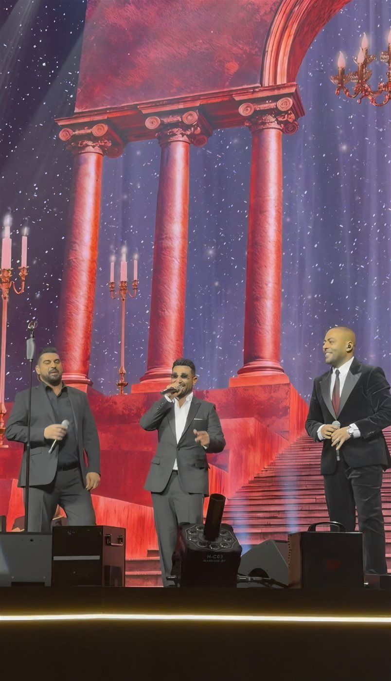 أبرز لقطات حفل أحمد سعد وتامر عاشور وآدم بالكويت