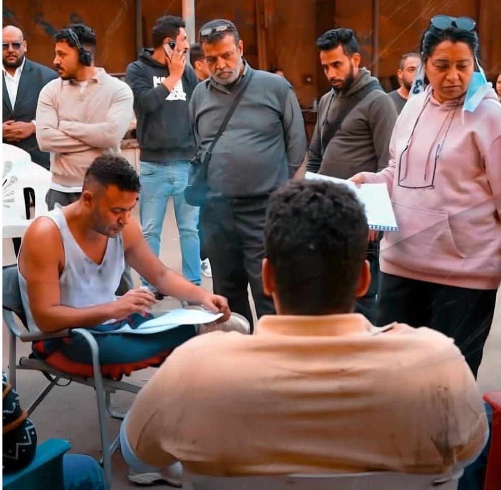 أول صور لـ محمد إمام في لوكيشن تصوير الكينج بعد الحريق