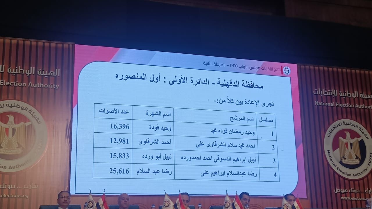 الوطنية للانتخابات تعلن نتائج انتخابات البرلمان فى 14 دائرة بالنظام الفردى