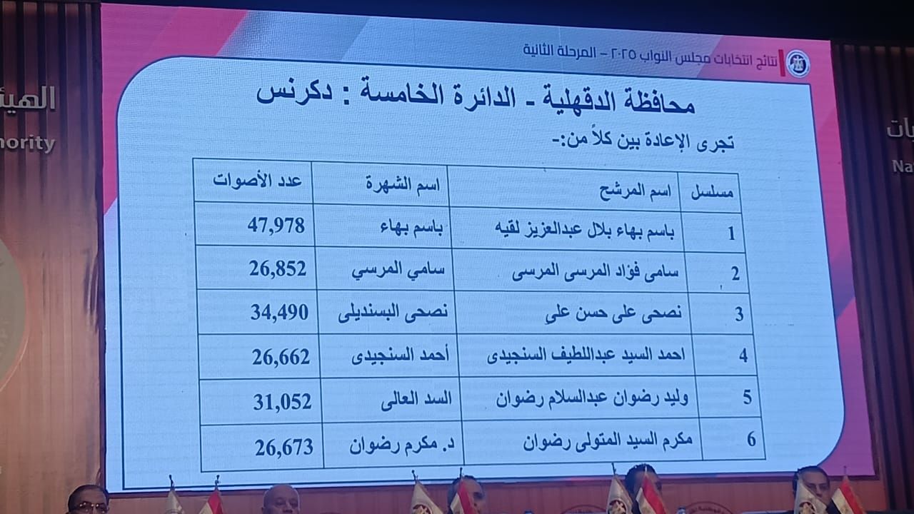 الوطنية للانتخابات تعلن نتائج انتخابات البرلمان فى 14 دائرة بالنظام الفردى