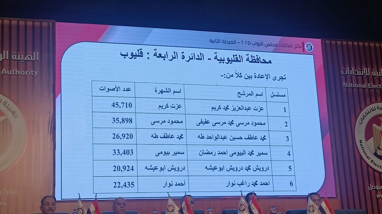 الوطنية للانتخابات تعلن نتائج انتخابات البرلمان فى 14 دائرة بالنظام الفردى