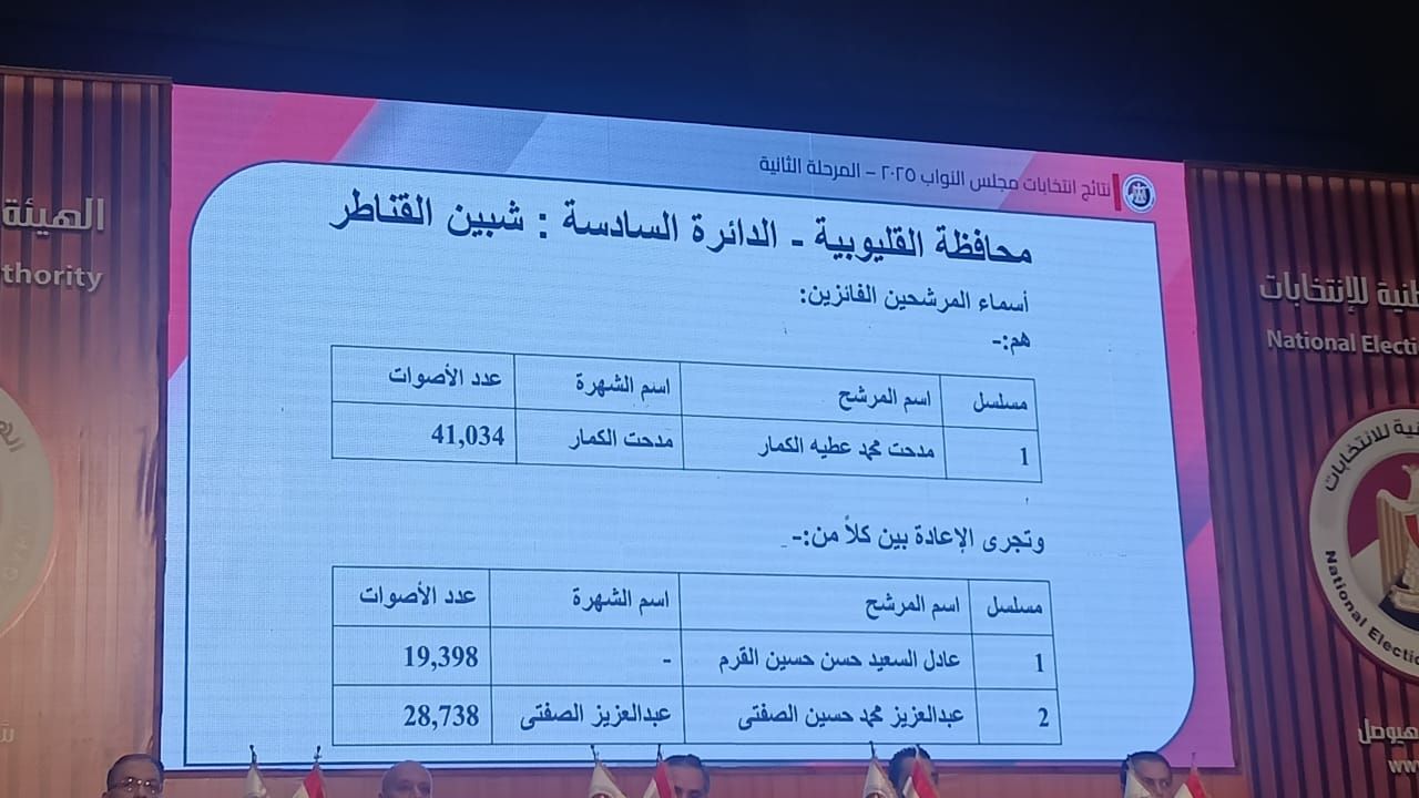 الوطنية للانتخابات تعلن نتائج انتخابات البرلمان فى 14 دائرة بالنظام الفردى