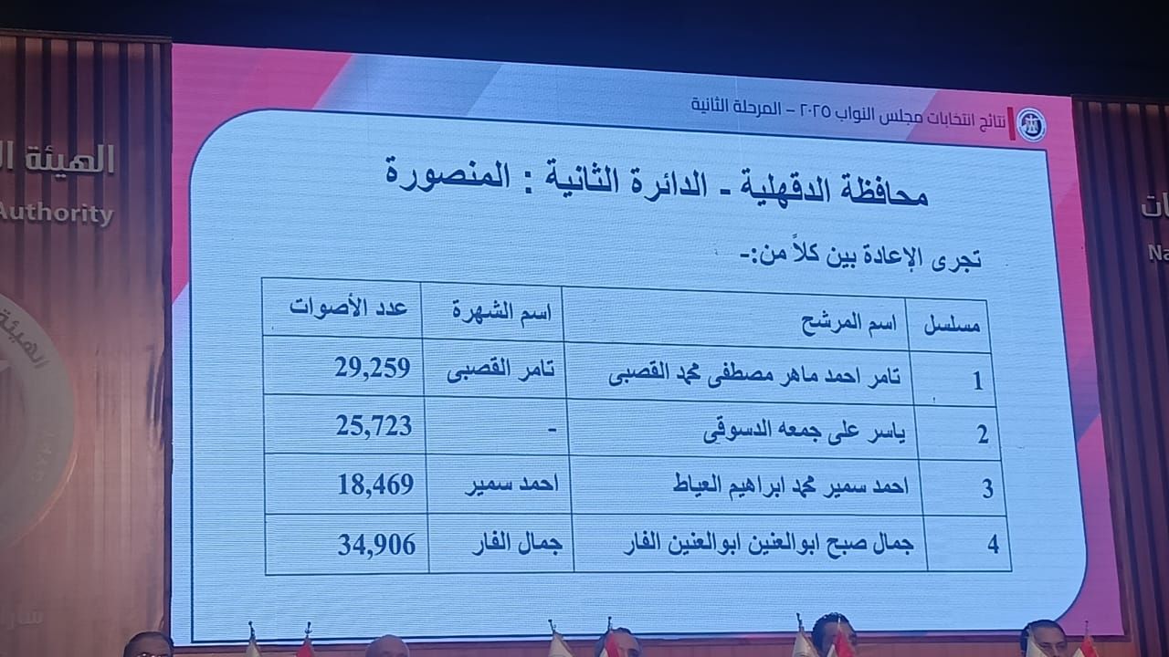 الوطنية للانتخابات تعلن نتائج انتخابات البرلمان فى 14 دائرة بالنظام الفردى