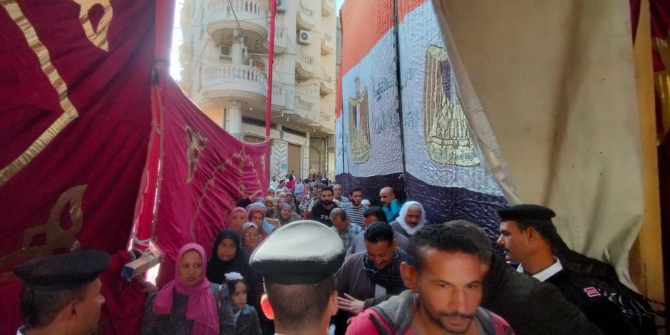 إقبال الناخبين بلجان دمنهور للتصويت في انتخابات مجلس النواب