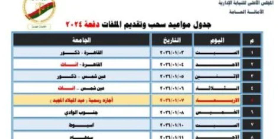 النيابة الإدارية تعلن مواعيد سحب وتقديم ملفات مسابقة معاون نيابة دفعة 2024