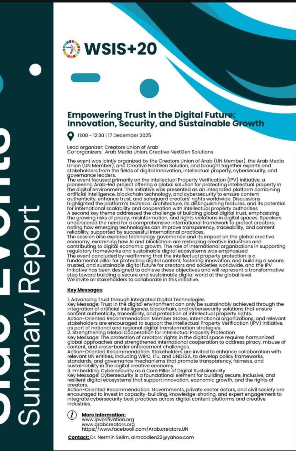 الاتحاد الدولي للاتصالات يعرض منصة (IPV) ضمن...