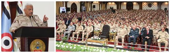 الفريق أول عبد المجيد صقر يلتقى بعدد من قادة وضباط القوات المسلحة