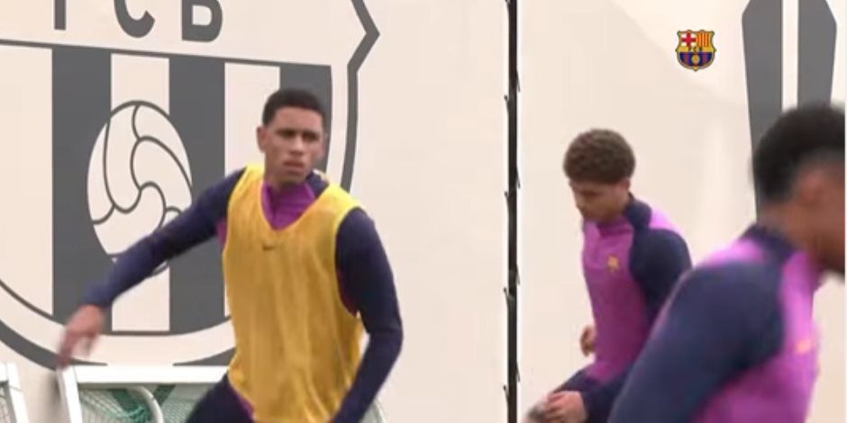 الظهور الأول لـ حمزة عبد الكريم في تدريبات برشلونة.. فيديو