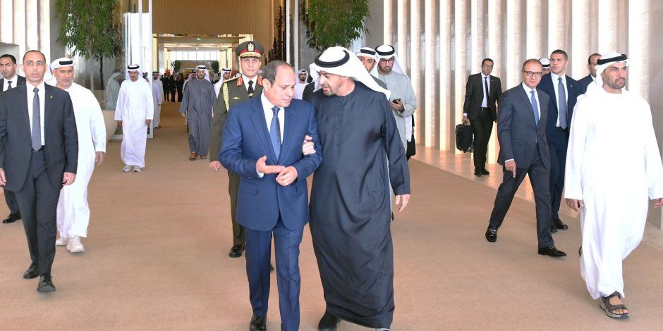 تفاصيل زيارة الرئيس السيسي إلى دولة الإمارات ولقائه الشيخ محمد بن زايد