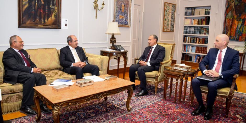 وزير الخارجية يستقبل رئيس الجامعة البريطانية في مصر