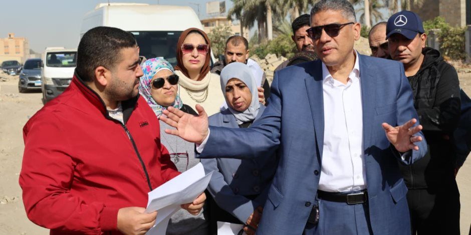 محافظ الجيزة يتفقد أعمال تطوير ورصف طرق المنطقة الصناعية والاستثمارية بأبو رواش