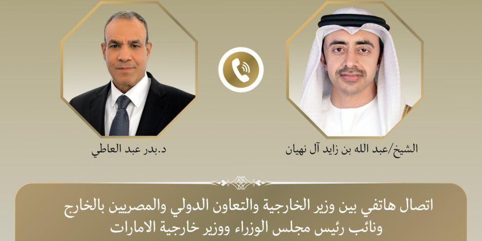 وزير الخارجية ونظيره الإماراتى يؤكدان أهمية العمل الجماعي لتجنب اتساع رقعة التوتر في المنطقة