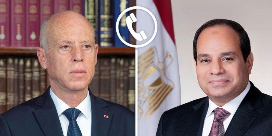 الرئيس السيسي ونظيره التونسي يتبادلان التهنئة بشهر رمضان المبارك ويؤكدان عمق العلاقات التاريخية بين البلدين