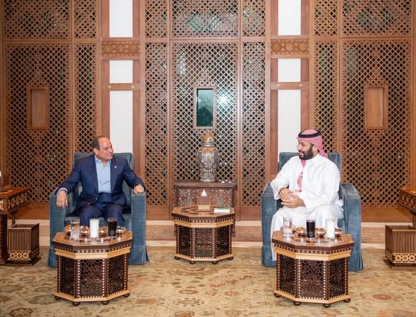 السيسي وولي عهد السعودية يدعمان وقف الحرب في غزة ويؤكدان رفض التهجير