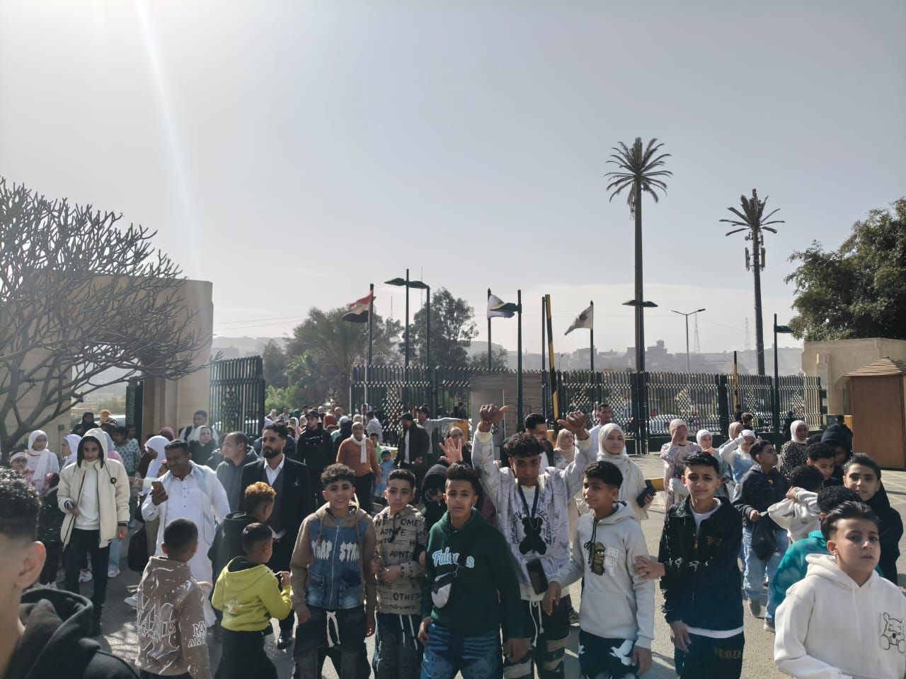 حديقة الأزهر تفتح أبوابها لاستقبال الزائرين فى أول أيام عيد الفطر