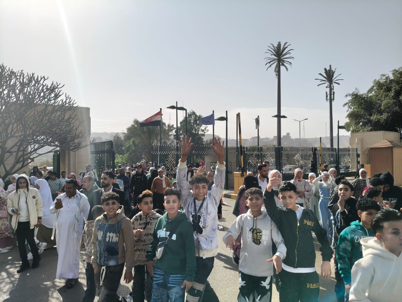 حديقة الأزهر تفتح أبوابها لاستقبال الزائرين فى أول أيام عيد الفطر