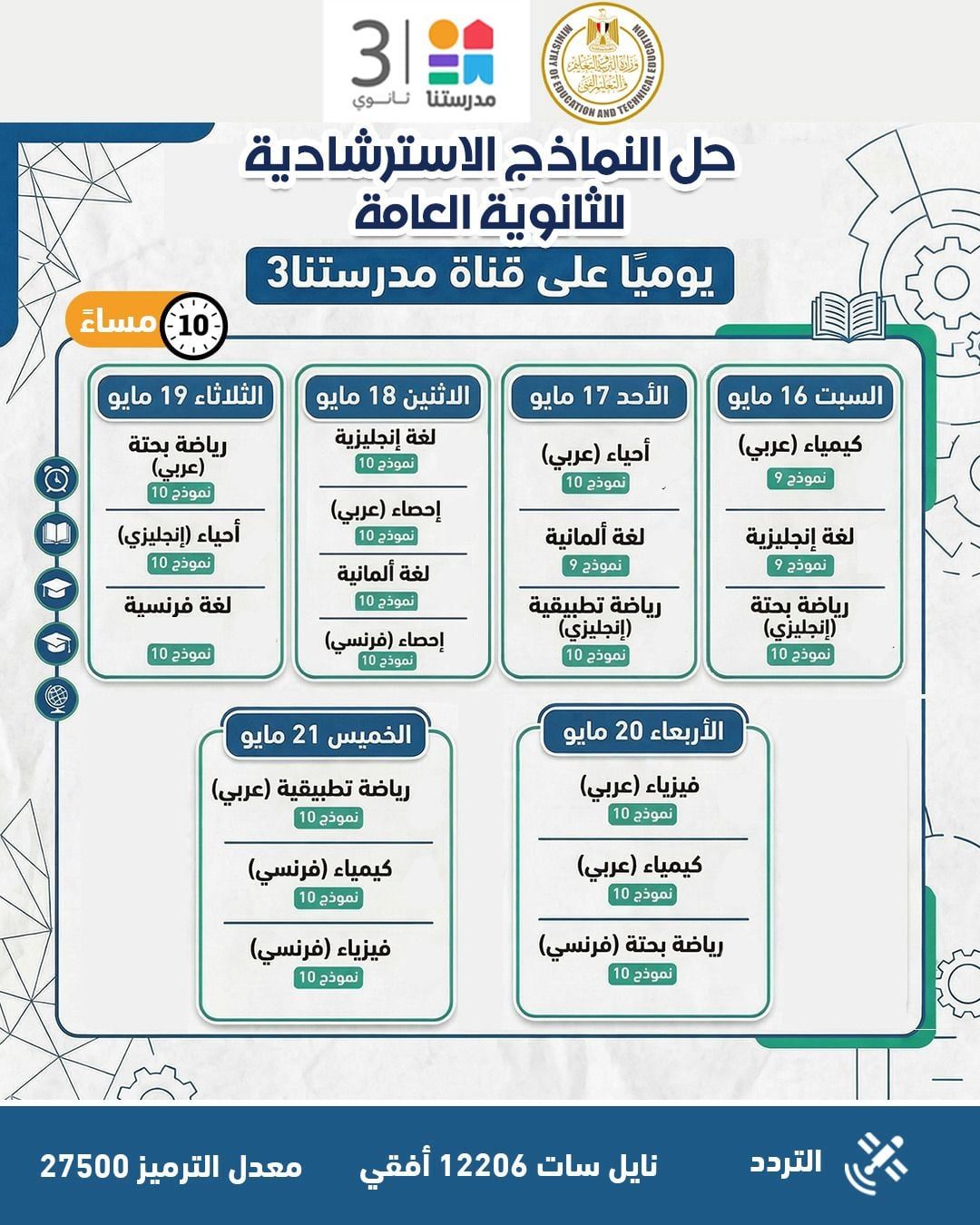 وزارة التعليم تواصل طرح النماذج الاسترشادية لامتحانات الثانوية عبر موقعها