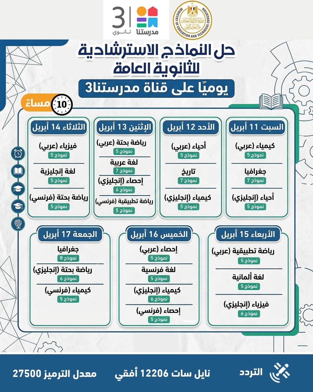 وزارة التعليم تواصل طرح النماذج الاسترشادية لامتحانات الثانوية عبر موقعها