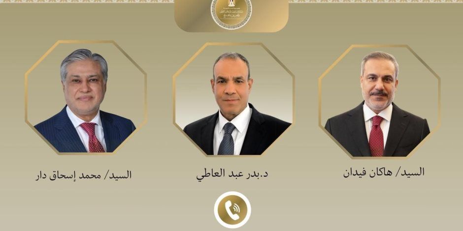 وزير الخارجية يبحث مع نظيريه الباكستاني والتركي التطورات الإقليمية