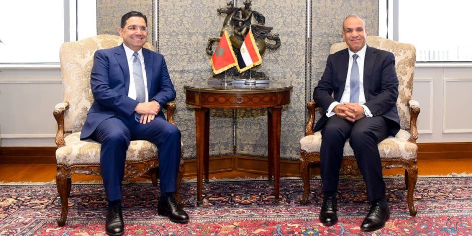 وزير الخارجية يستقبل نظيره المغربى ويبحثان تعزيز العلاقات الثنائية ومستجدات الوضع الاقليمى