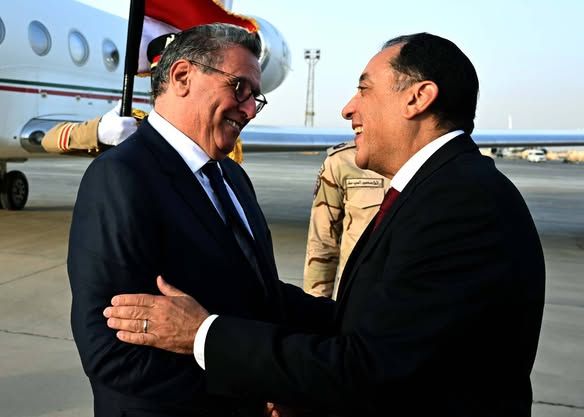 رئيس الوزراء يستقبل عزيز أخنوش لتدشين أعمال اللجنة المصرية المغربية المشتركة