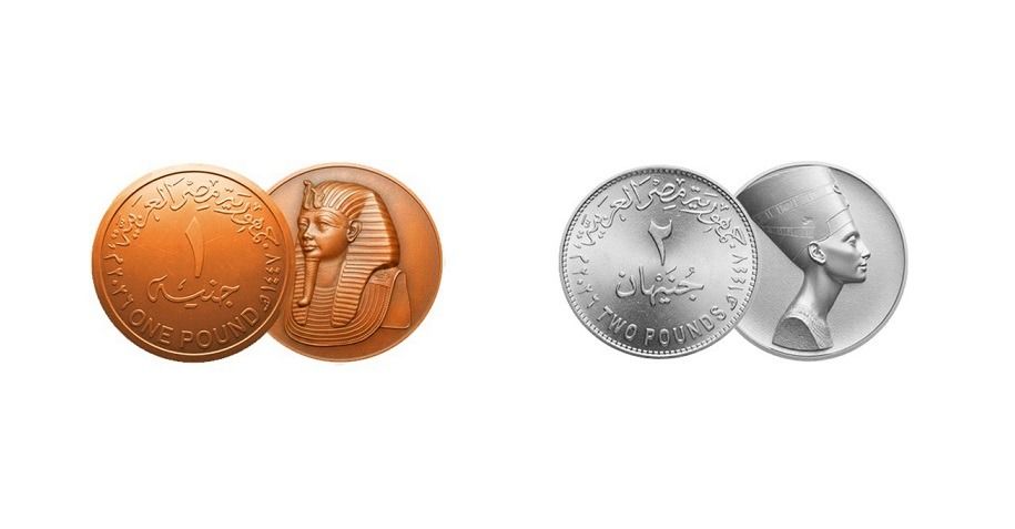 عاجل.. سك العملة تكشف تصميم العملة المعدنية فئة الجنيهين والتصميم الجديد للجنيه