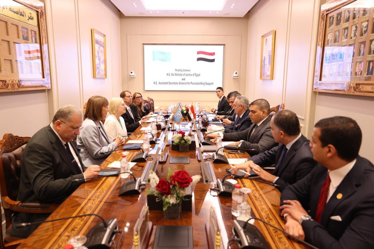 وزير العدل يبحث مع مساعد أمين عام الأمم المتحدة مجالات سيادة القانون