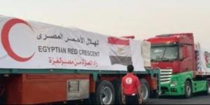 الهلال الأحمر المصري يطلق قافلة "زاد العزة" الـ218 بأكثر من 3000 طن مساعدات لغزة
