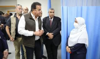 وزير الصحة يتفقد مشروع إنشاء وتطوير مستشفى طهطا العام