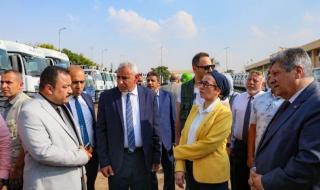 وزيرة البيئة تتفقد عمليات إدارة المخلفات الصلبة بالمنطقة الشرقية بجراج النزهة والمحطة الوسيطة بالمطرية