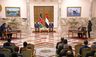 الرئيس السيسى ونظيره الكينى يشهدان التوقيع على مذكرات تعاون