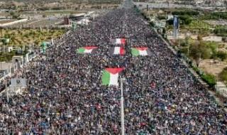 أخبار اليمن : مسيرة جماهيرية كبرى بصنعاء نصرة لغزة