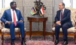 مشاورات سياسية بين وزير الخارجية ونظيره في جنوب السودان