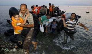 غرق زورق مهاجرين في بحر ايجة