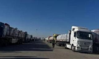 168 شاحنة مساعدات إنسانية تغادر معبر رفح إلى كرم أبو سالم لدعم قطاع غزة