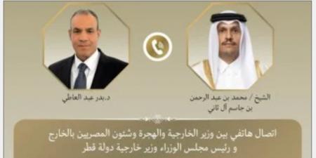 وزير الخارجية يبحث مع نظيره القطري خفض التصعيد الإقليمي
