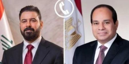 الرئيس السيسى يهنئ رئيس وزراء العراق علي فالح الزيدي بمناسبة توليه مهام منصبه