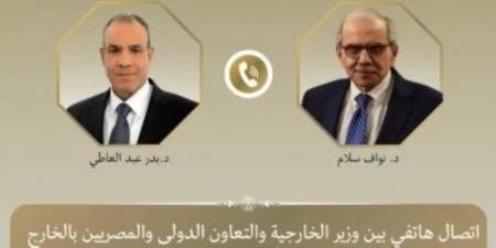 وزير الخارجية يؤكد تضامن مصر مع لبنان فى اتصال مع رئيس مجلس الوزراء اللبنانى