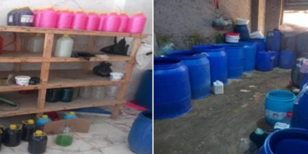 ضبط (15) طن منظفات صناعية مجهولة المصدر ومنتهية الصلاحية داخل مصنع بالقاهرة