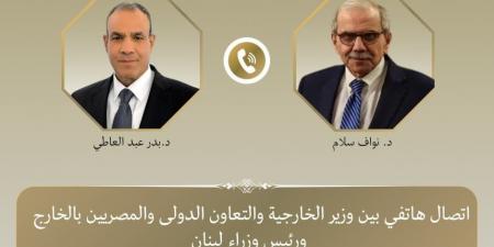 وزير الخارجية يؤكد تضامن مصر مع لبنان فى اتصال مع رئيس مجلس الوزراء اللبناني