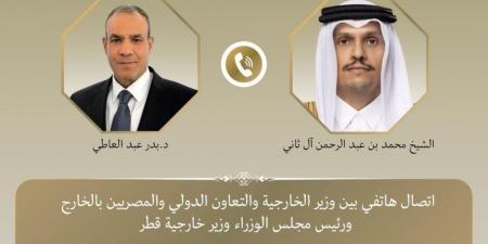 وزير الخارجية يبحث مع نظيره القطري مستجدات الأوضاع الإقليمية