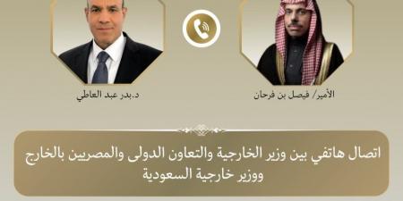 وزير الخارجية يبحث مع نظيره السعودي العلاقات الثنائية والتطورات الإقليمية